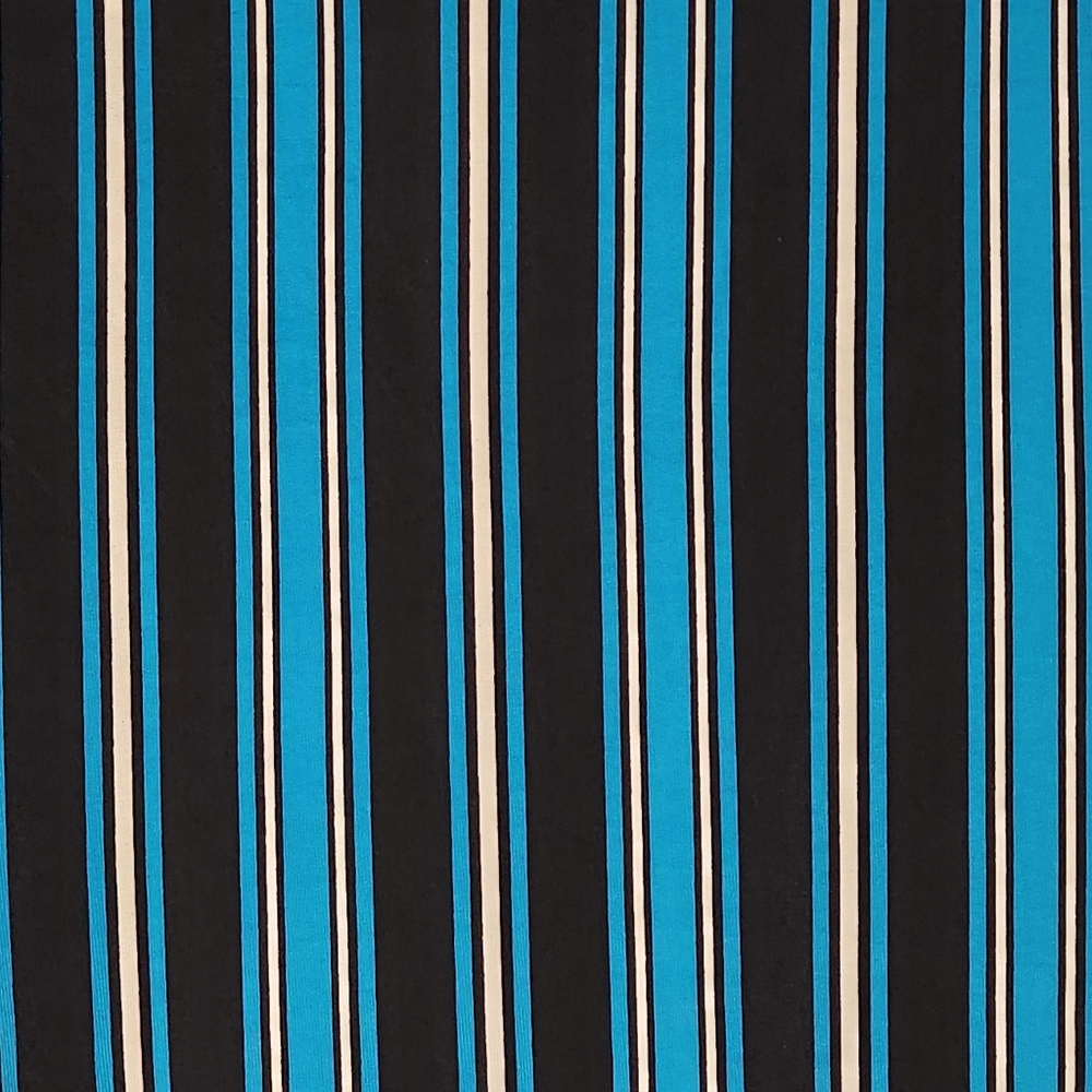 CATHERINES Dress Plus 3X Black Blue Stripe Sleeveless Beads Bling Resort Cruise - Picture 7 of 8